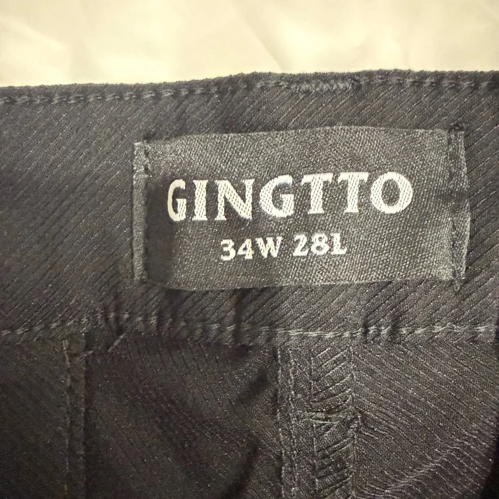 Men's Black Jeans Gingtto‎ size 34W 28L